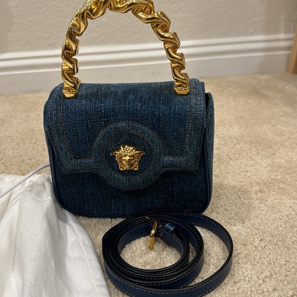 Versace La Medusa Mini Bag 'Navy Blue/Gold' - Picture 2 of 6
